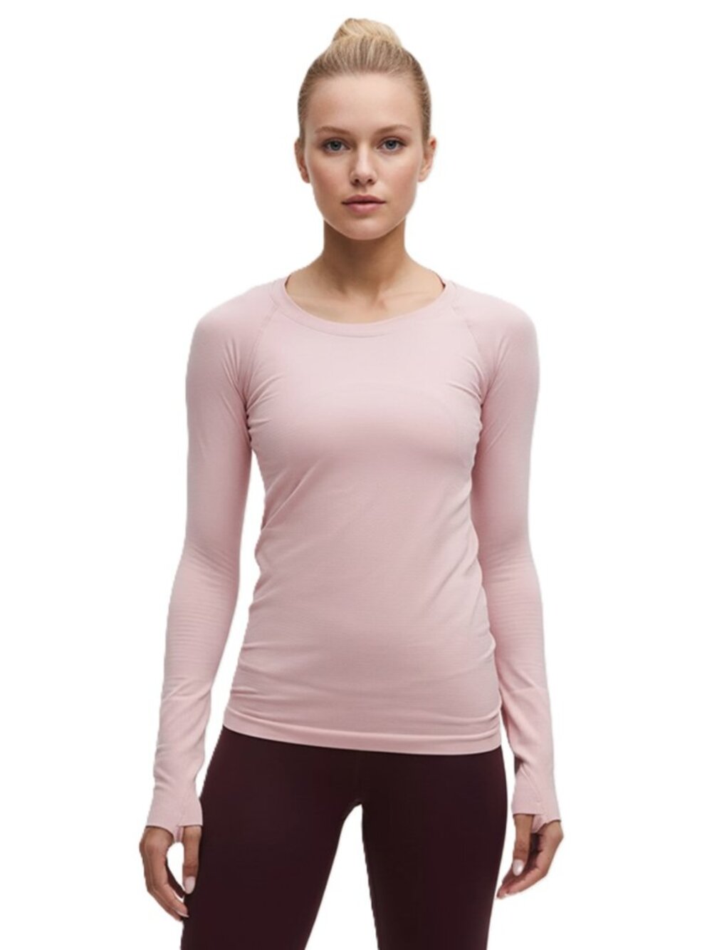 NWT LULULEMON Swiftly Long Sleeve Hip Length Pink Haze Size 10 $78 Retail